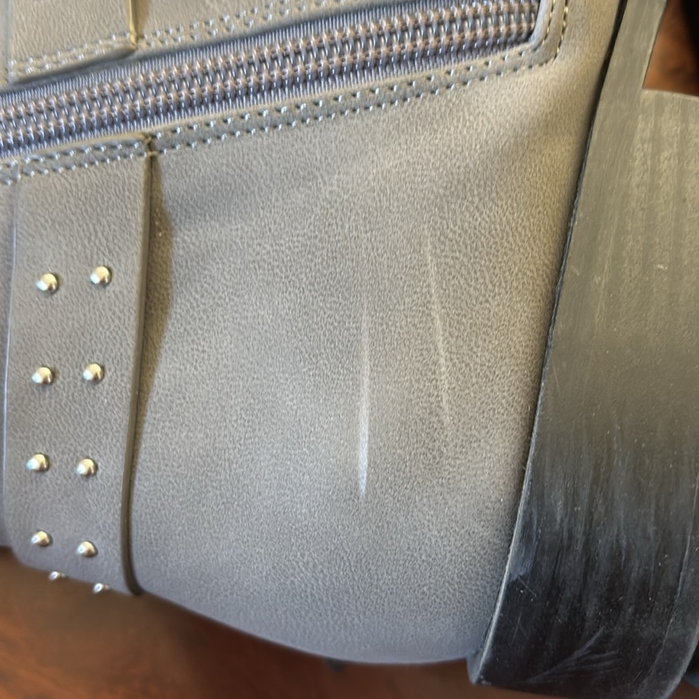 Forever 21 | Studded smoky grey Buckle Ankle Boots moto boots - Picture 9 of 13
